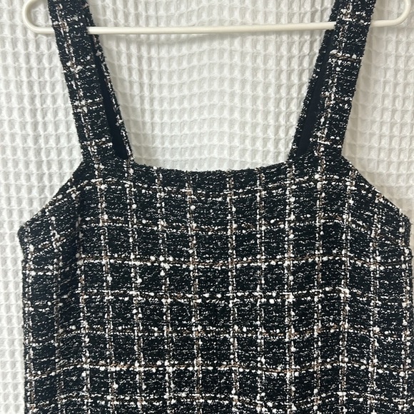 Abercrombie and Fitch Black and White Boucle Dress Large Tall - Picture 3 of 7